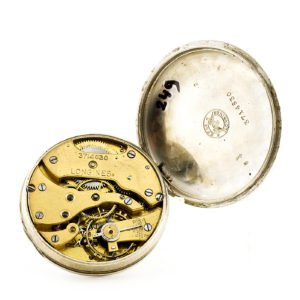 Longines. Reloj de bolsillo, lepine y remontoir. Año 1918.