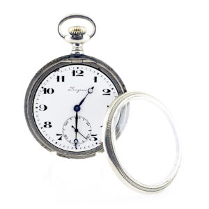 Longines. Reloj de bolsillo, lepine y remontoir. Año 1918.
