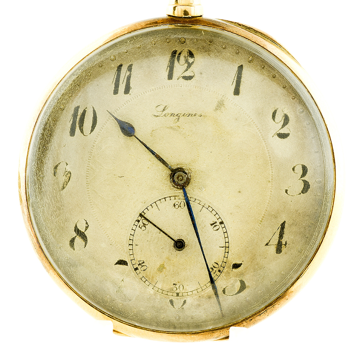 Longines. Reloj de bolsillo, lepine y remontoir. Ca. 1904. Oro 18k.