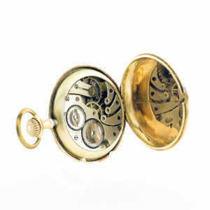 Longines. Reloj de bolsillo, lepine y remontoir. Ca. 1904. Oro 18k.