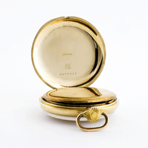 Longines. Reloj de bolsillo, lepine y remontoir. Oro 14k. Ca. 1922