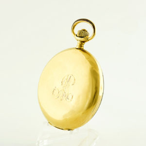 Longines. Reloj de Bolsillo para caballero, saboneta y remontoir. Año 1910. Oro 18k.