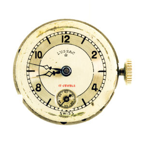 Lussac Watch Co. Reloj de Bolsillo, colgar, en forma de esfera, lepine y remontoir. USA, Ca.1955