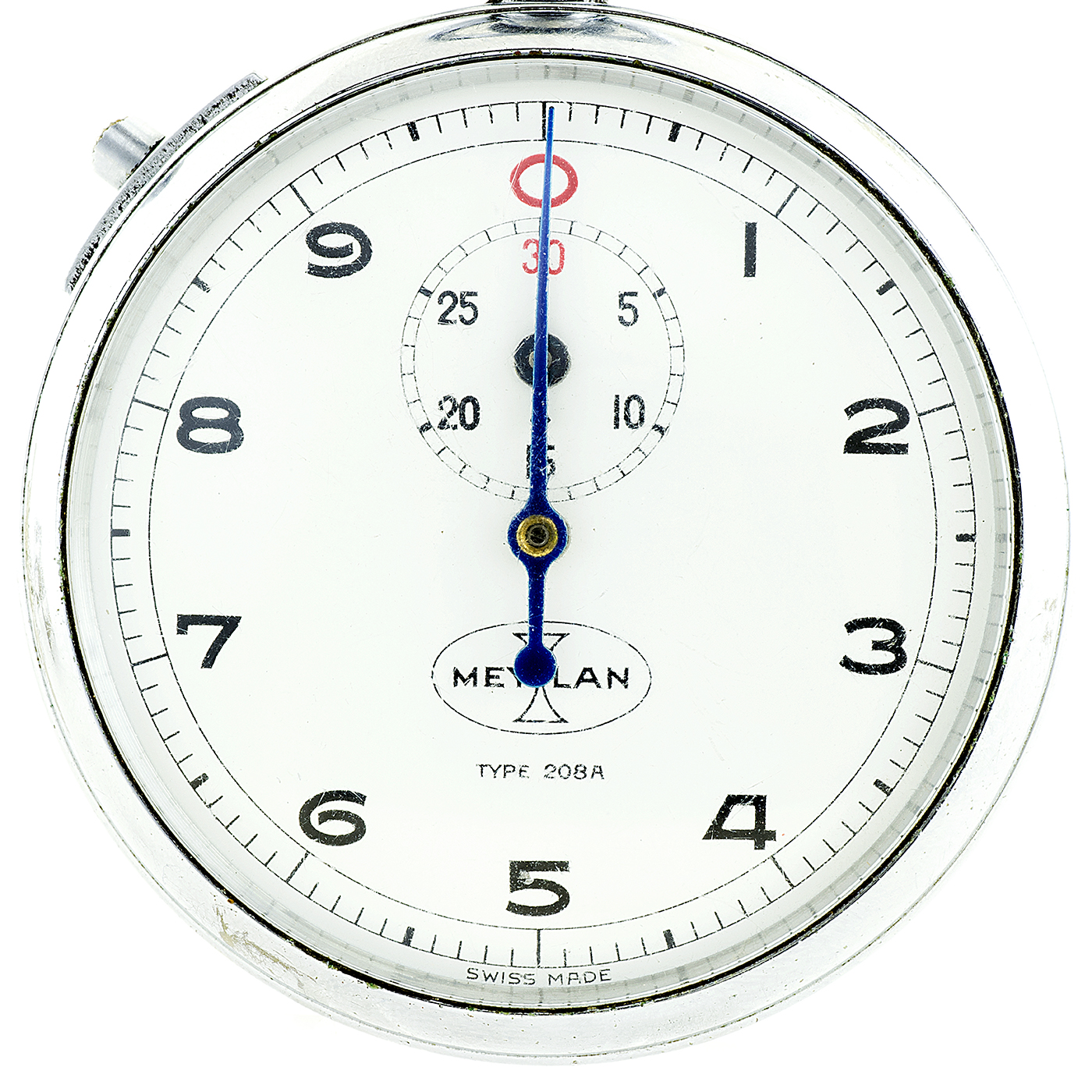 Meylan Stopwatch Company. Suiza. Cronómetro de Mano. Ca. 1950