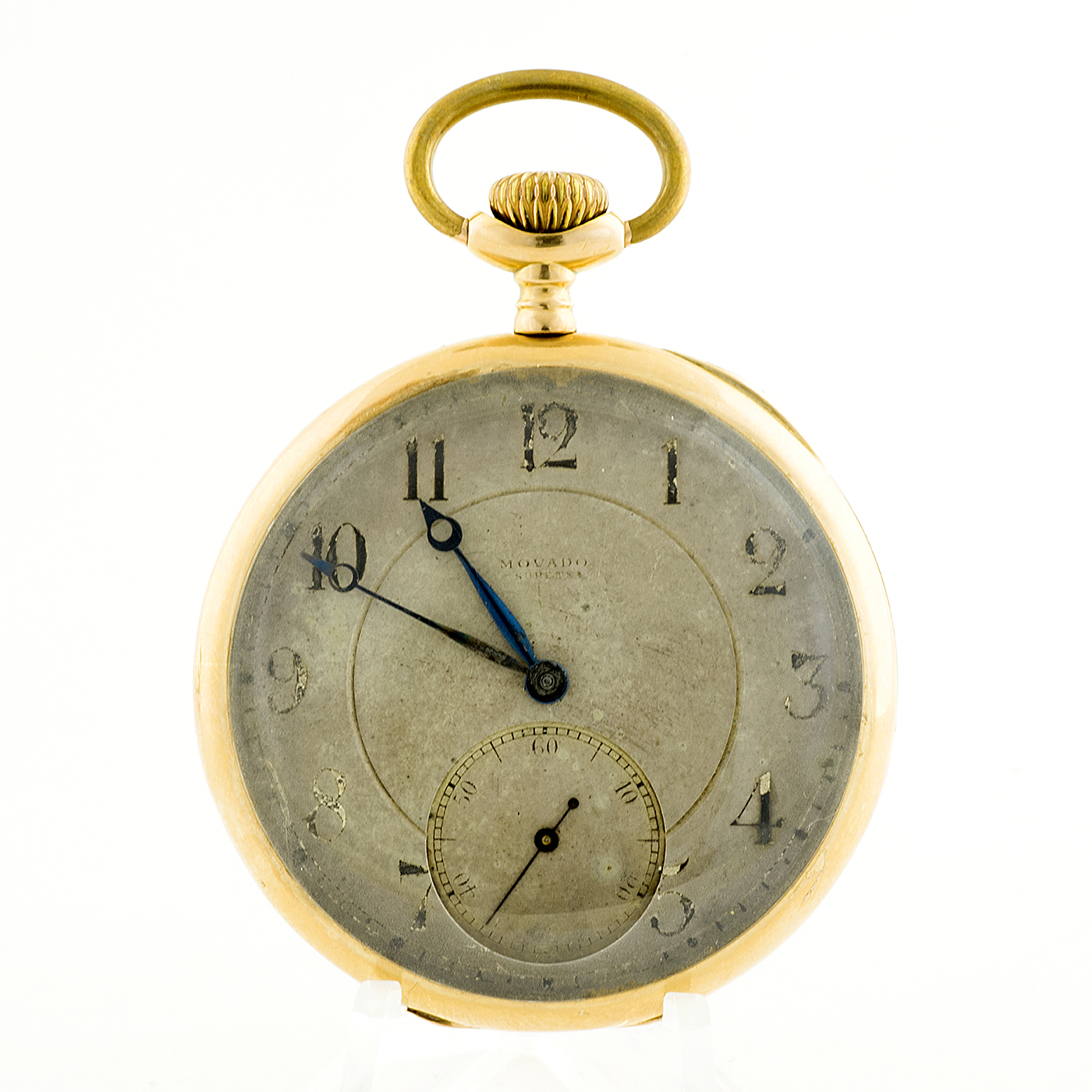 MOVADO. Reloj de Bolsillo para caballero, lepine y remontoir. Ca. 1890