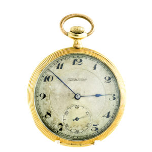 National Watch Co. Reloj de bolsillo para caballero, lepine y remontoir. Pps. siglo XX. Oro 18k.