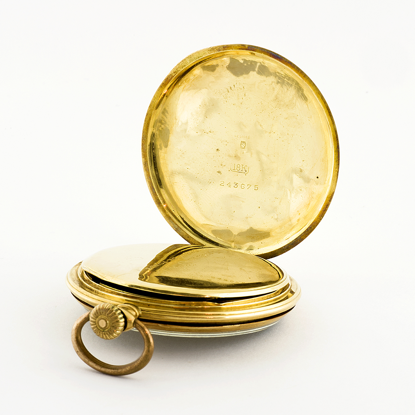 National Watch Co. Reloj de bolsillo para caballero, lepine y remontoir. Pps. siglo XX. Oro 18k. National Watch Co. Reloj de bolsillo para caballero, lepine y remontoir. Pps. siglo XX. Oro 18k.