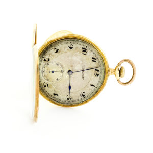 National Watch Co. Reloj de bolsillo para caballero, lepine y remontoir. Pps. siglo XX. Oro 18k.