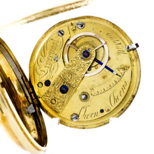 Owen & Owens. Liverpool. Reloj de Bolsillo para caballero, Lepine, Half Fusee (Semicatalino). Año 1856.
