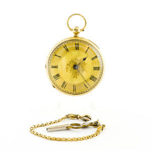 Parsons (Ealing, Londres). Reloj de Bolsillo Half Fusee (Semicatalino), lepine. Chester, 1870. Oro 18k.