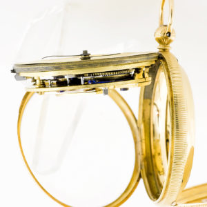 Parsons (Ealing, Londres). Reloj de Bolsillo Half Fusee (Semicatalino), lepine. Chester, 1870. Oro 18k.