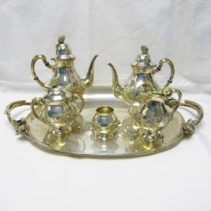 PASGORCY. Juego de Café en Plata. España, 20th. 3.750 gr.