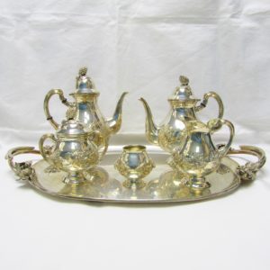 PASGORCY. Juego de Café en Plata. España, 20th. 3.750 gr.