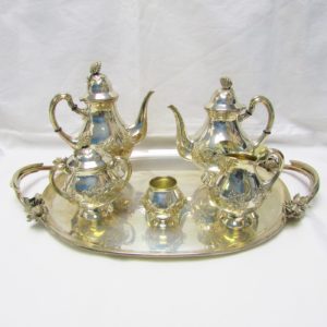 PASGORCY. Juego de Café en Plata. España, 20th. 3.750 gr.