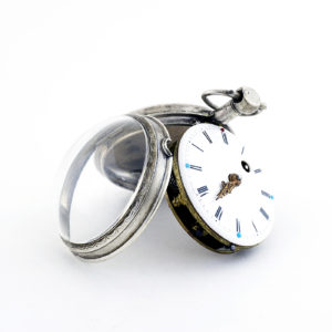 Reloj de bolsillo para caballero, lepine, verge Fuseé (catalino). Plata. Francia. Ca. 1800