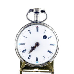 Reloj de bolsillo para caballero, lepine, verge Fuseé (catalino). Plata. Francia. Ca. 1800