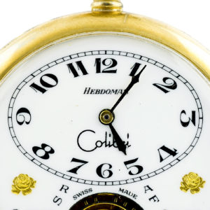 RELOJ DE BOLSILLO PARA CABALLERO, OCHO DÍAS CUERDA. Lepine y remontoir