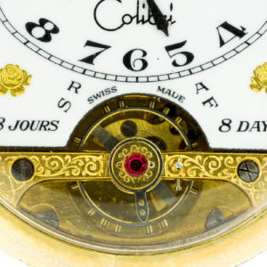 RELOJ DE BOLSILLO PARA CABALLERO, OCHO DÍAS CUERDA. Lepine y remontoir