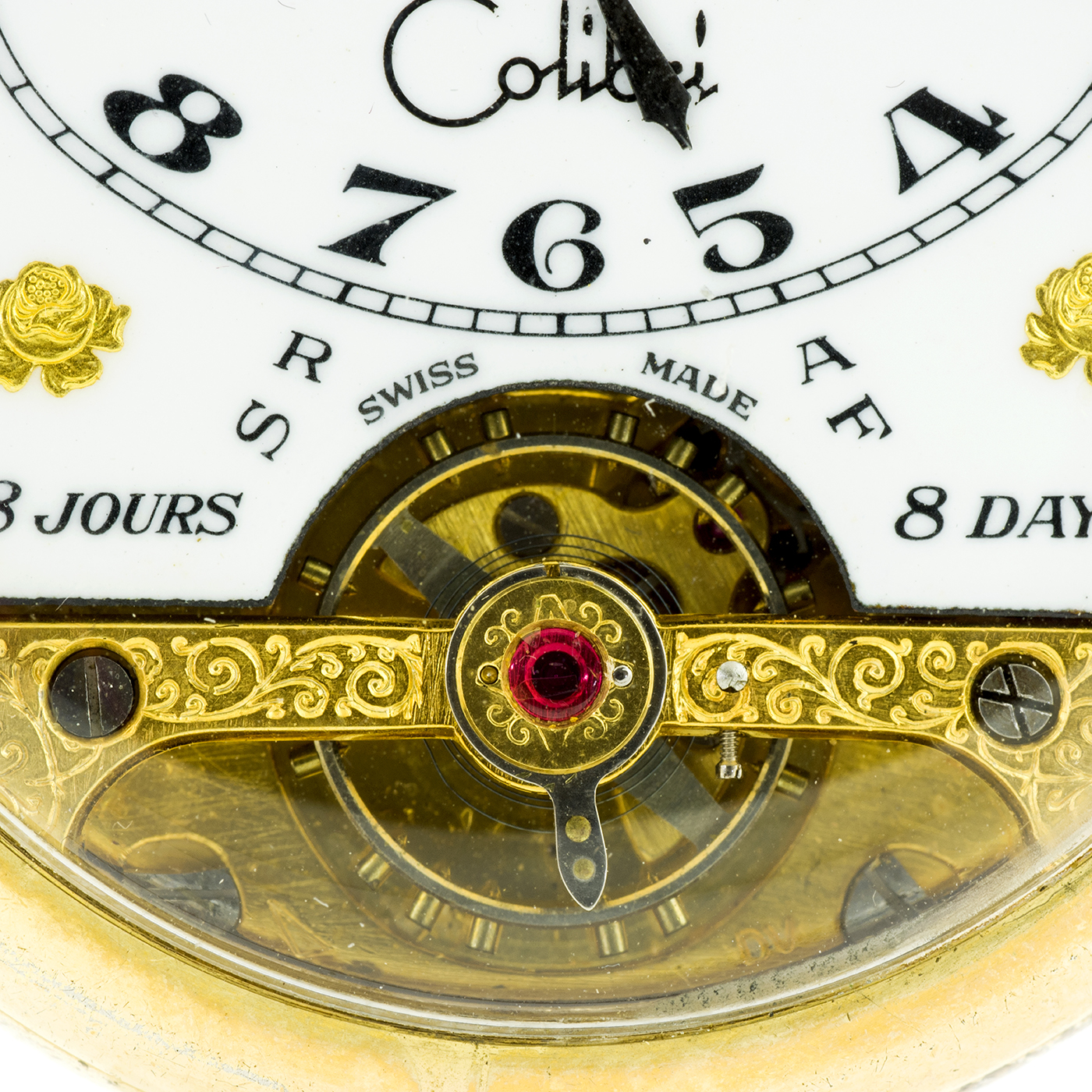 RELOJ DE BOLSILLO PARA CABALLERO, OCHO DÍAS CUERDA. Lepine y remontoir RELOJ DE BOLSILLO PARA CABALLERO, OCHO DÍAS CUERDA. Lepine y remontoir