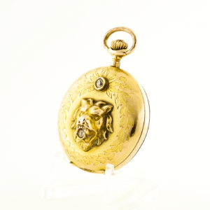 Reloj Suizo de Bolsiillo-Colgar, Saboneta, Remontoir. Finales Siglo XIX. Oro 18k.