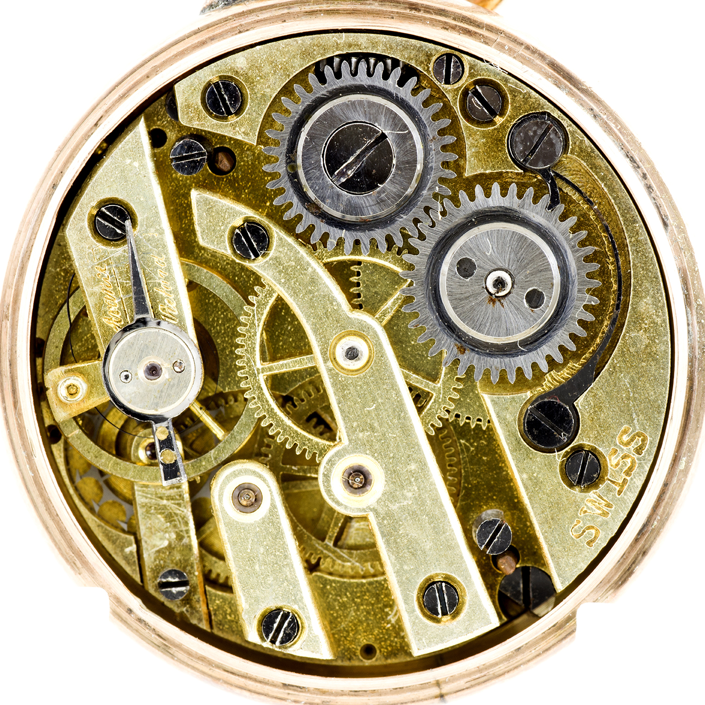 Reloj Suizo de Bolsillo-Colgar para señora, lepine y remontoir. Ca. 1880. Oro Bicolor. Reloj Suizo de Bolsillo-Colgar para señora, lepine y remontoir. Ca. 1880. Oro Bicolor.