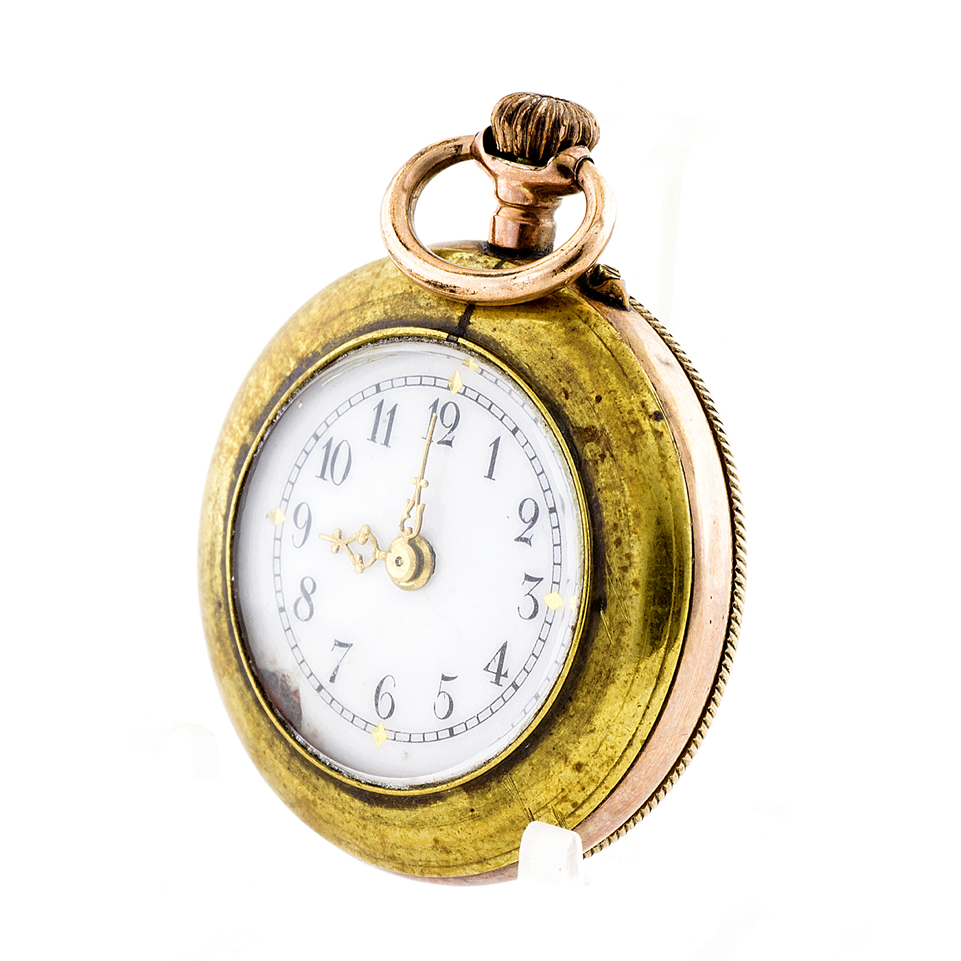 Reloj Suizo de Bolsillo-Colgar para señora, lepine y remontoir. Ca. 1880. Oro Bicolor. Reloj Suizo de Bolsillo-Colgar para señora, lepine y remontoir. Ca. 1880. Oro Bicolor.