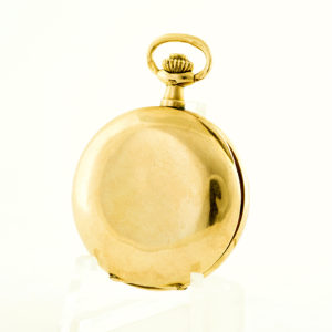 Reloj Suizo de Bolsillo-Colgar para señora, saboneta y remontoir. Ca. 1880. Oro 18k.