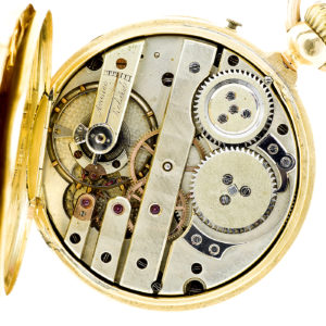 Reloj Suizo de Bolsillo, Lepine y Remontoir. Ca. ?. Oro 18k.