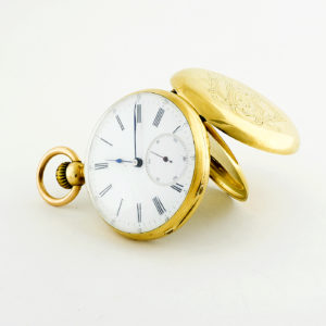 Reloj Suizo de Bolsillo, Lepine y Remontoir. Ca. ?. Oro 18k.
