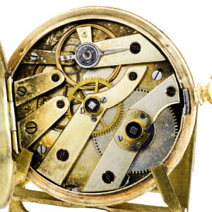 Reloj suizo de colgar para señora, lepine. Ca. Oro 18k.