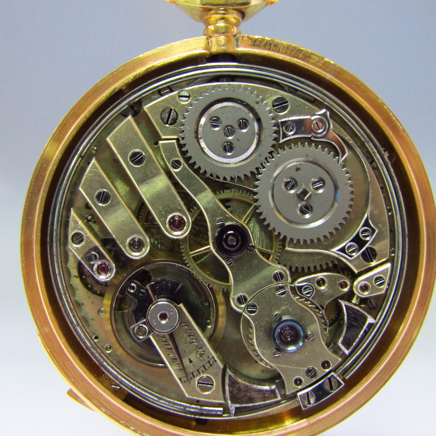 Reloj Suizo de Repetición de Horas y Cuartos, Lepine y Remontoir. Finales siglo XIX. Oro 18k. Reloj Suizo de Repetición de Horas y Cuartos, Lepine y Remontoir. Finales siglo XIX. Oro 18k.
