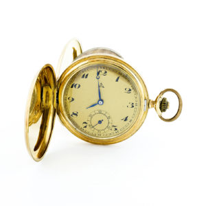 Reloj Suizo para Caballero, saboneta y remontoir. Ca.1900. Oro 14k.