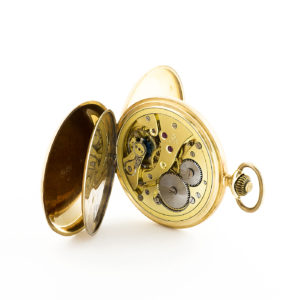 Reloj Suizo para Caballero, saboneta y remontoir. Ca.1900. Oro 14k.