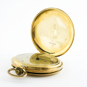 Reloj Suizo para Caballero, saboneta y remontoir. Ca.1900. Oro 14k.