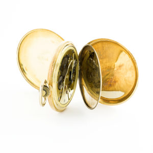 Reloj Suizo para Caballero, saboneta y remontoir. Ca.1900. Oro 14k.
