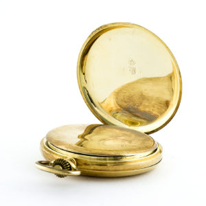 Reloj Suizo para Caballero, saboneta y remontoir. Ca.1900. Oro 14k.