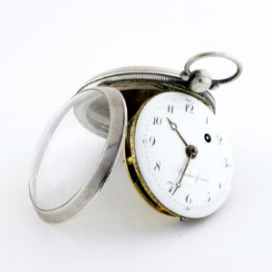 VAUCHER ET FRERES. (Baillie, pág. 325). Reloj de Bolsillo, lepine, Verge Fuseé (Catalino). Plata de Ley. Fleurier, Francia. Ca. 1800.