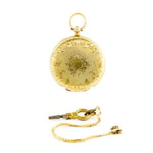 Vieyres et Repingon (Geneve). Reloj de Bolsillo-colgar para señora, saboneta. Ca. ?. Oro 14k.