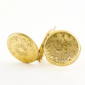Vieyres et Repingon (Geneve). Reloj de Bolsillo-colgar para señora, saboneta. Ca. ?. Oro 14k.