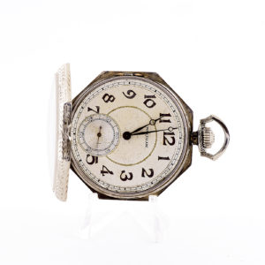 WALTHAM, USA. Reloj de bolsillo de caballero. Lepine y remontoir. Circa 1920. Oro blanco 14k.