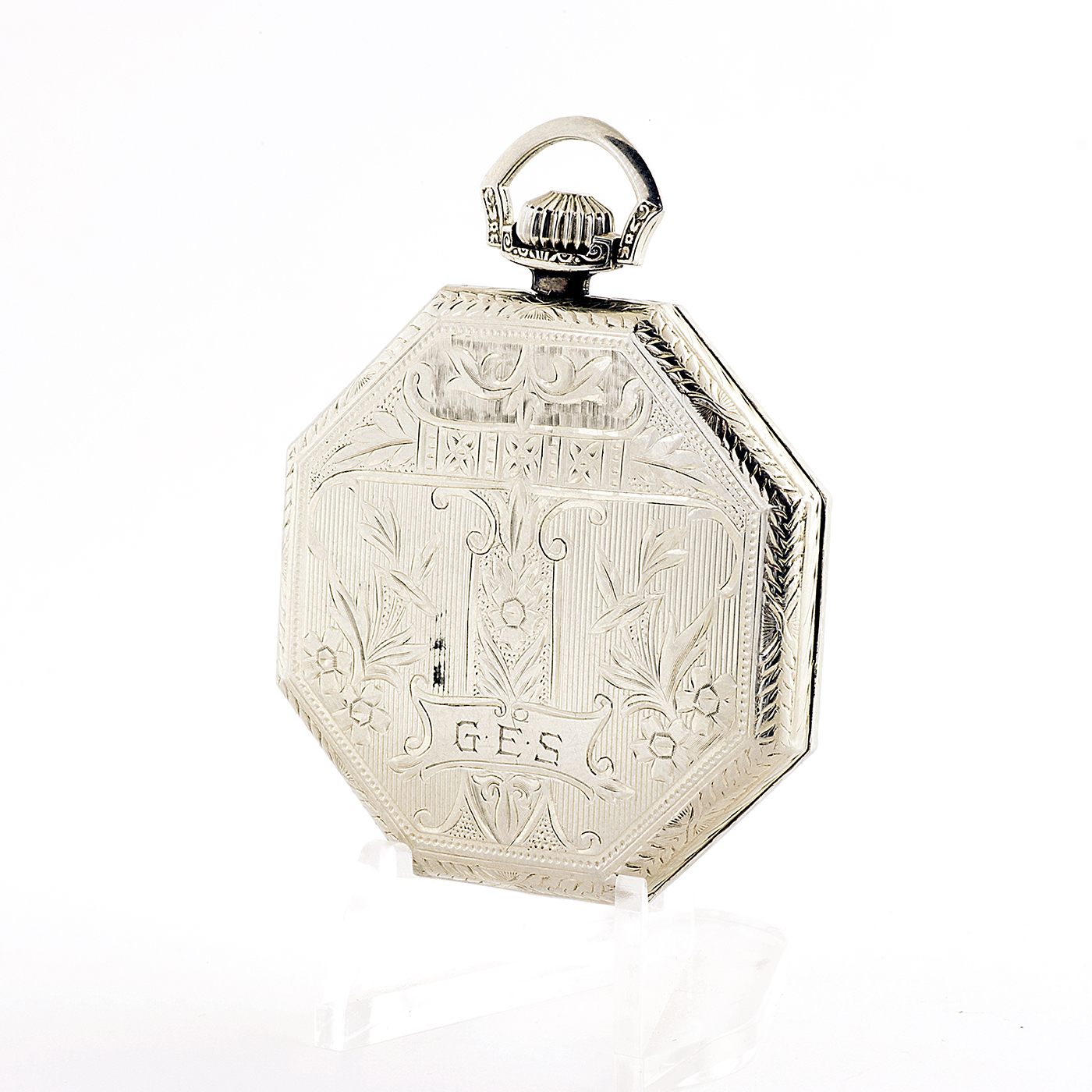 WALTHAM, USA. Reloj de bolsillo de caballero. Lepine y remontoir. Circa 1920. Oro blanco 14k. WALTHAM, USA. Reloj de bolsillo de caballero. Lepine y remontoir. Circa 1920. Oro blanco 14k.