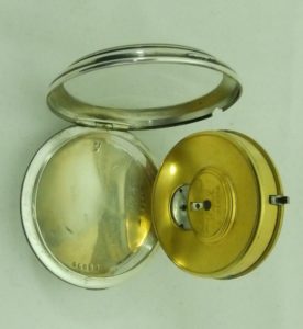 Andreas David Weyer (Weyher). Reloj de bolsillo para caballero. Plata. Circa, 1760-80. Ciudad A. Danzig.