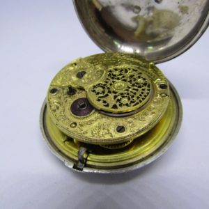 CHARLES WILLIAMS. Reloj de Bolsillo para caballero, Lepine, Verge Fusee (Catalino). Plata 925. Londres, 1828