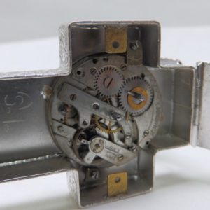 Ernest Humbert. Reloj pectoral en forma de cruz, Plata de Ley, Hecho a mano. Locle, Suiza, ca. 1880.