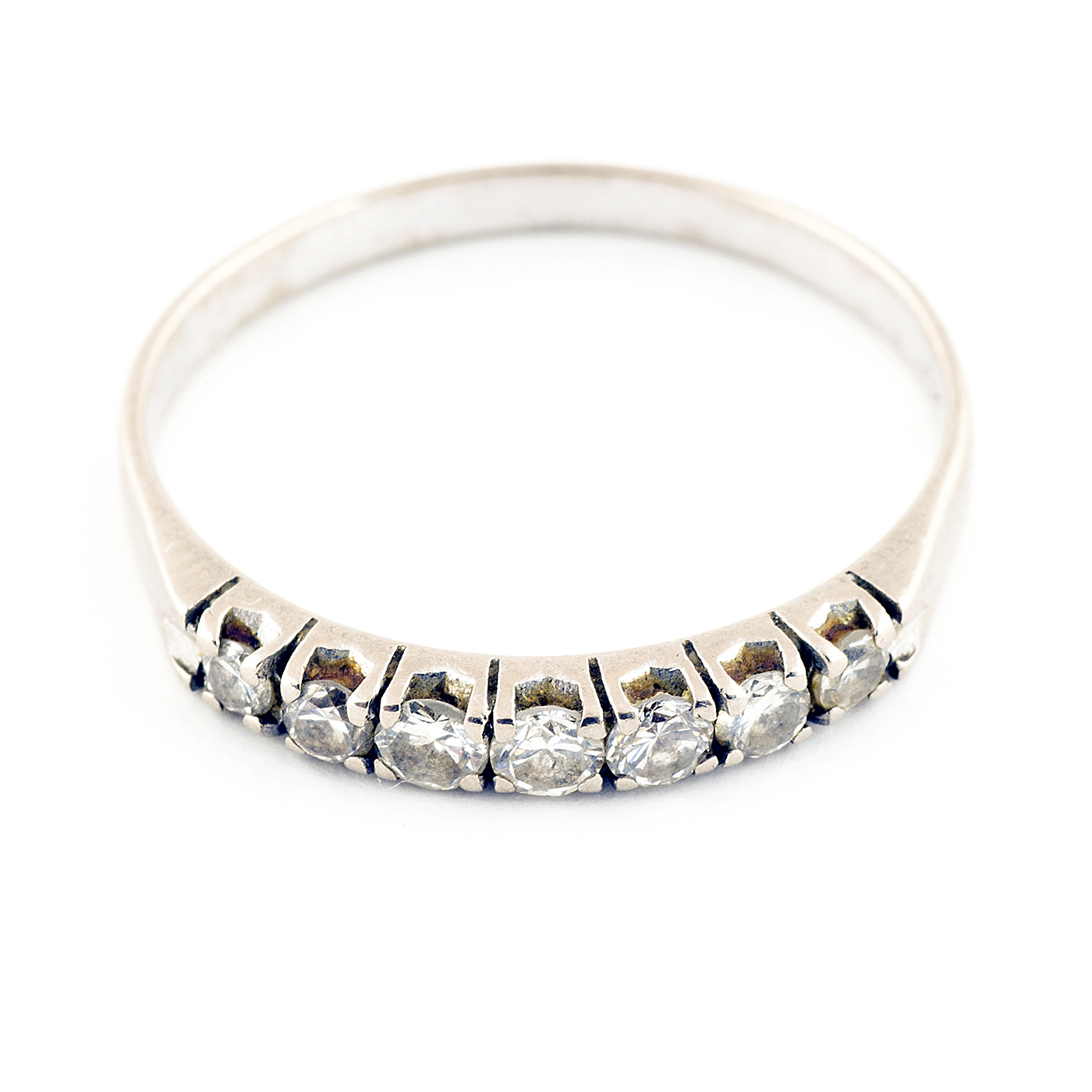 Heptillo en Oro Blanco de 18k, con Diamantes talla Brillante de 0,30 ct. total. (H-I/SI1-SI2). 1,50 gr. Heptillo en Oro Blanco de 18k, con Diamantes talla Brillante de 0,30 ct. total. (H-I/SI1-SI2). 1,50 gr.