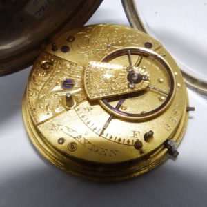 N. Hayden (England). Reloj de Bolsillo, lepine, Half Fusee (Semicatalino). Charleston, 1836.