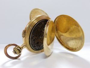 Reloj Cronógrafo de Bolsillo Repetición Horas y Cuartos - 1904. Oro 18k.
