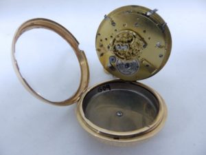 Reloj de Bolsillo Francés de Repetición, Verge Fusee. Circa, 1850. Oro 18k.