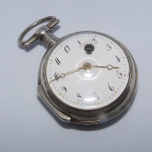 Reloj de bolsillo para caballero, lepine, verge Fuseé (catalino). Plata. Francia. Ca. 1800