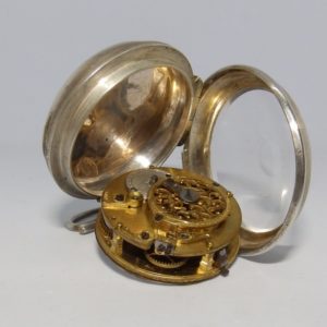 Reloj de bolsillo para caballero, lepine, verge Fuseé (catalino). Plata. Francia. Ca. 1800